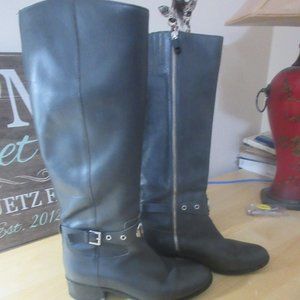 Michael Kors Grey Leather Boots Size 9M